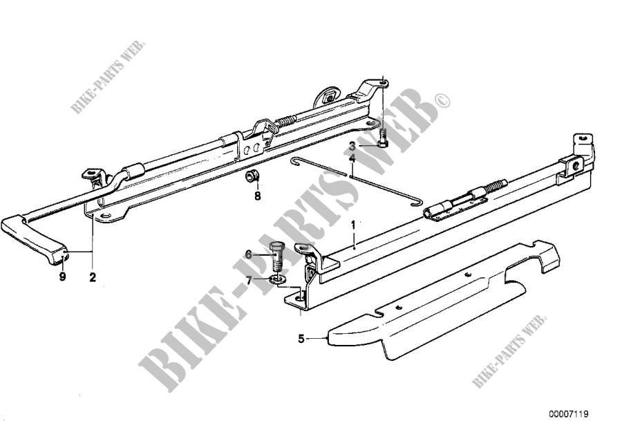 Front seat rail for BMW 520i 1986
