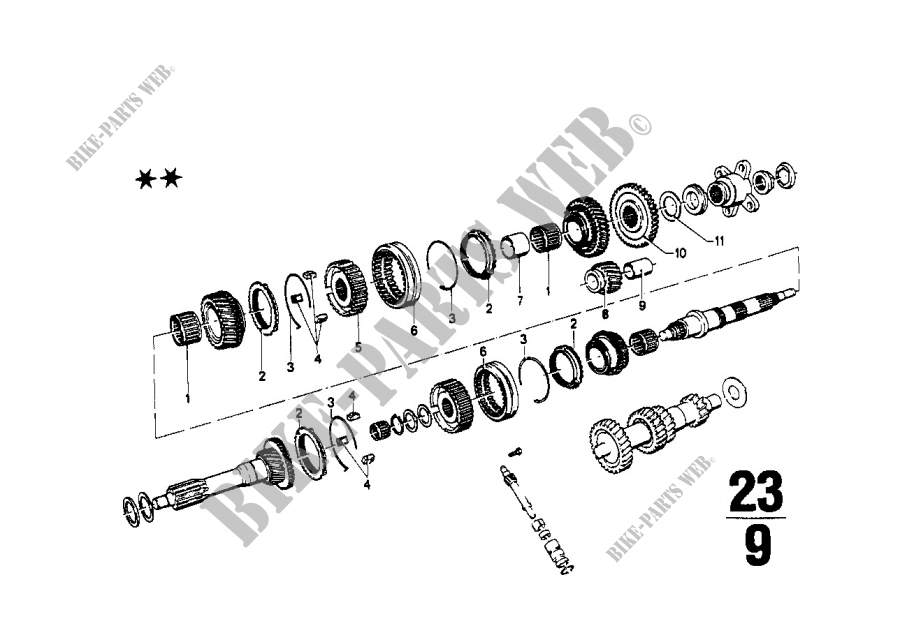 Getrag 242 gear wheel set parts/Rep.kits for BMW 2002tii 1973