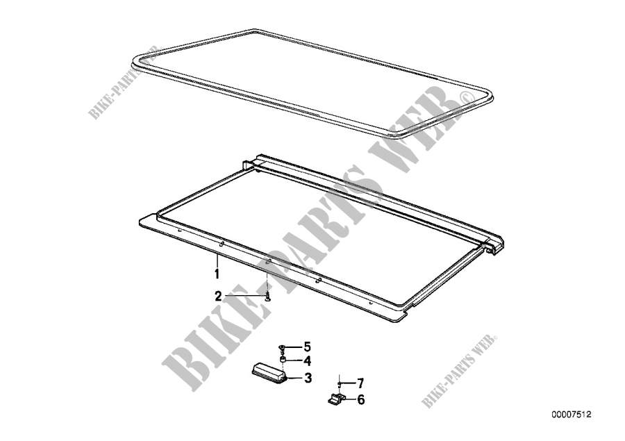Glass cover for BMW 735i 1982