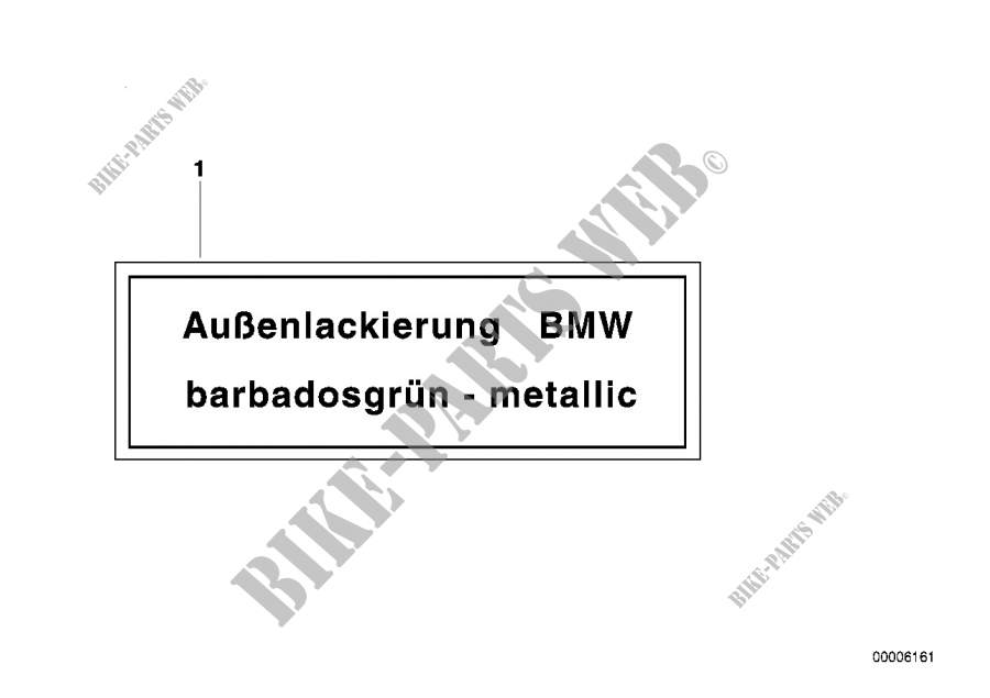 Label outer paint metallic for BMW 323i 1979