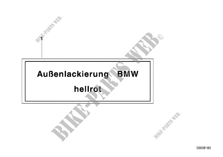Label outer paint plain colour for BMW 318 1975