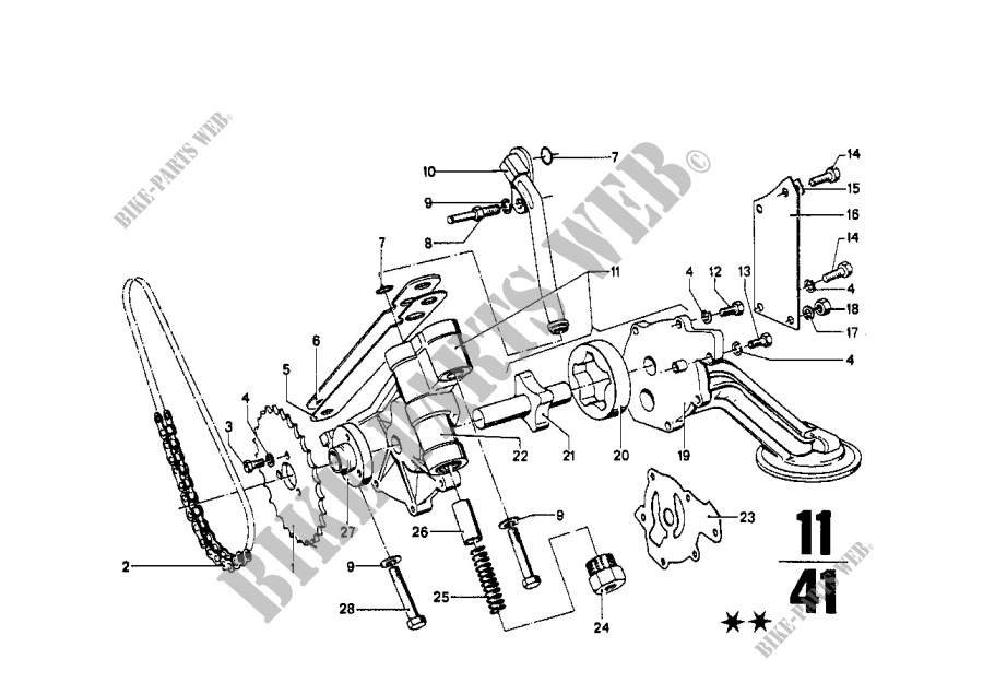 Lubrication system/Oil pump with drive for BMW 1600GT 1967
