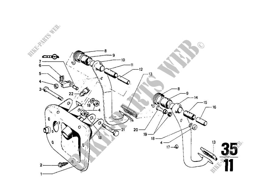 Pedals supporting bracket for BMW 2002tii 1973