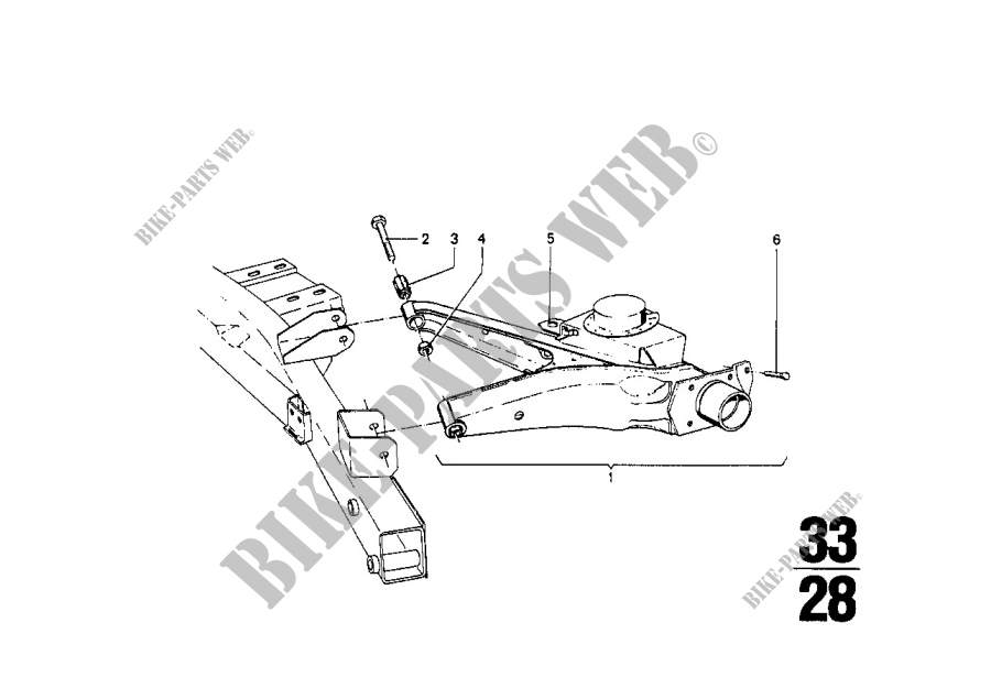 Rear axle support/wheel suspension for BMW 1602 1971