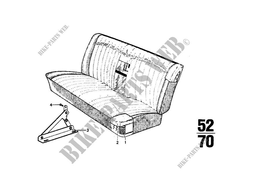 Rear seat parts for BMW 1602 1971
