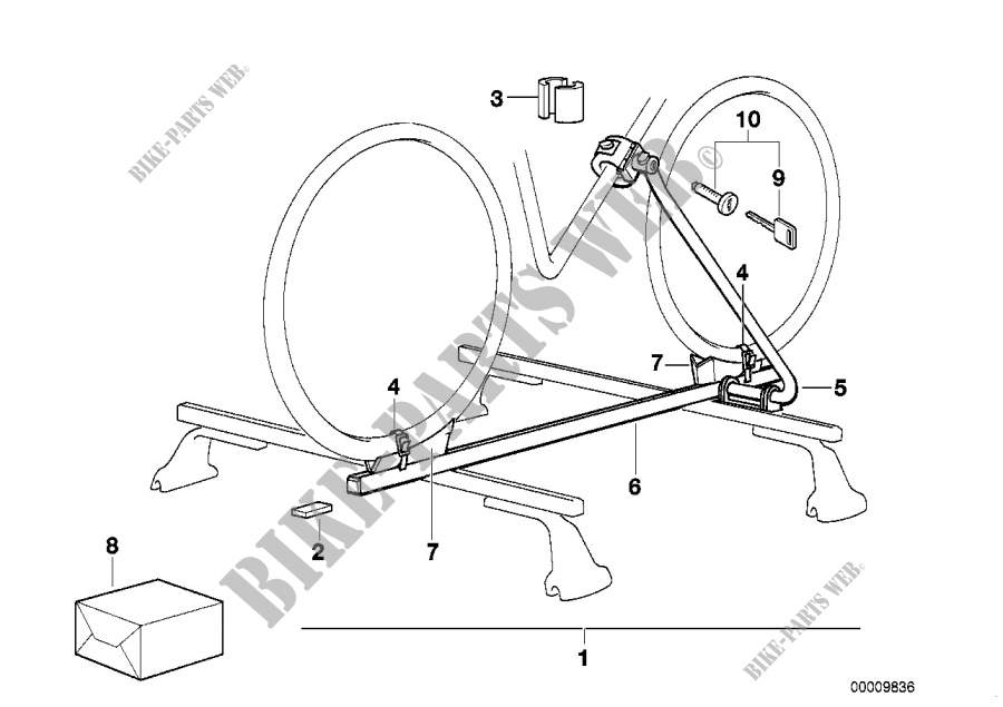 Touring bicycle holder for BMW 318is 1989