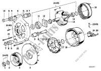 Alternator, individual parts 80A for BMW 316i 1987