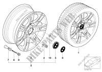 BMW alloy wheel, M double spoke 97 for BMW 316ti 2000