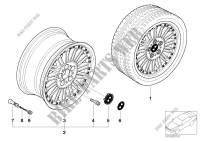 BMW composite wheel, radial spoke 86 for BMW 325i 2000