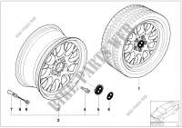 BMW light alloy wheel, cross spoke 133 for BMW 325i 2000