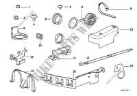 Cable harness fixings for BMW 535i 1987