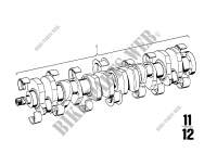 Crankshaft with bearing shells for BMW 3.0S 1971