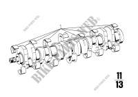 Crankshaft with bearing shells for BMW 3.0S 1971