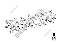 Crankshaft with bearing shells for BMW 3.0S 1973