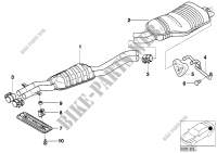 Exhaust system, rear for BMW 330d 2001