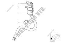 Filler pipe, wash container for BMW M3 1999