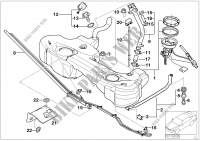 Fuel tank/attaching parts for BMW 330i 2001