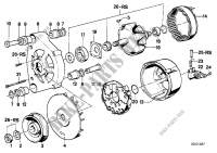 Generator, individual parts for BMW 732i 1982