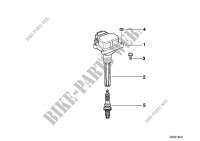 Igtn. coil/sparkplug connector/sparkplug for BMW 520i 2000