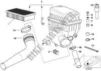 Intake silencer / Filter cartridge for BMW 750iL 1994