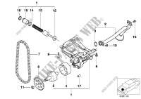 Lubrication system/Oil pump with drive for BMW 728i 1995