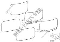 Mirror glass (S430A) for BMW 760i 2002