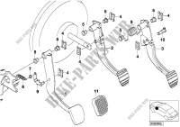 Pedals supporting bracket/brake pedal for BMW 540i 1998