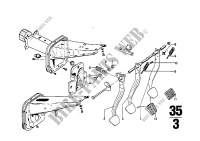 Pedals supporting bracket/clutch pedal for BMW 2500 1973