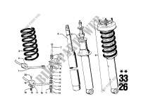 Rear spring strut coil spring and parts for BMW 3.0Si 1975