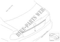 Retrofit, chrome strip, boot lid for BMW 530i 2000