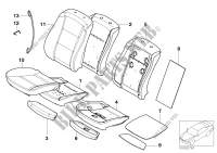 Seat, front, cushion and cover for BMW 530i 2006