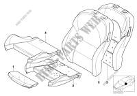 Seat, front, cushion &cover, sports seat for BMW M3 2000