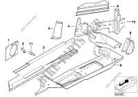 Single components for body side frame for BMW Z8 1998