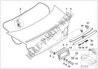 Single components for trunk lid for BMW 325Ci 2000