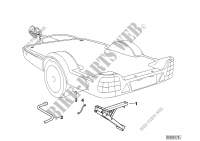 Trailer rear supports for BMW 316i 2001