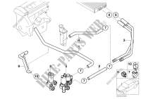 Water hoses/water valve for BMW 316i 2001