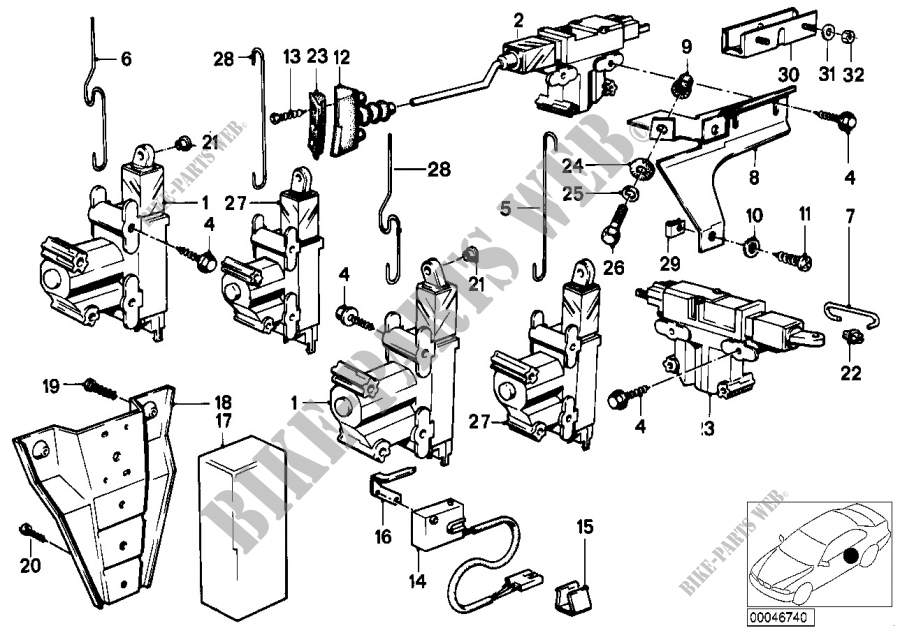 Central locking system for BMW 318is 1989