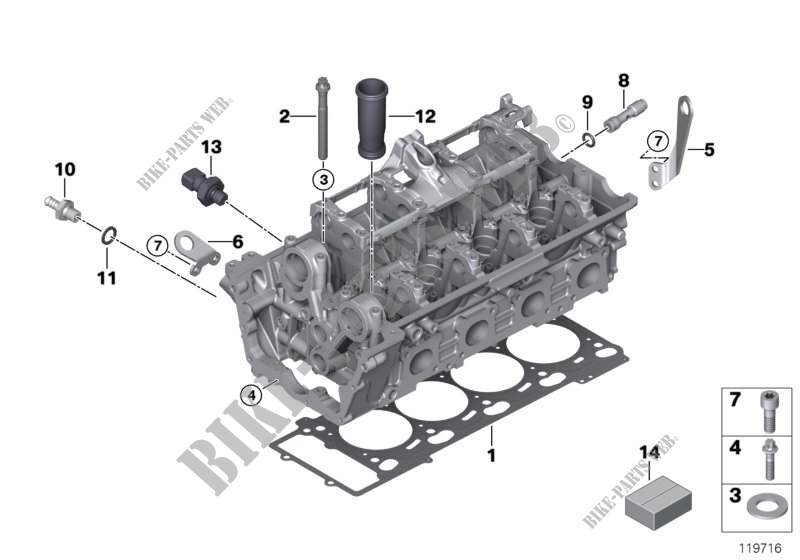 Cylinder head attached parts for BMW 545i 2002