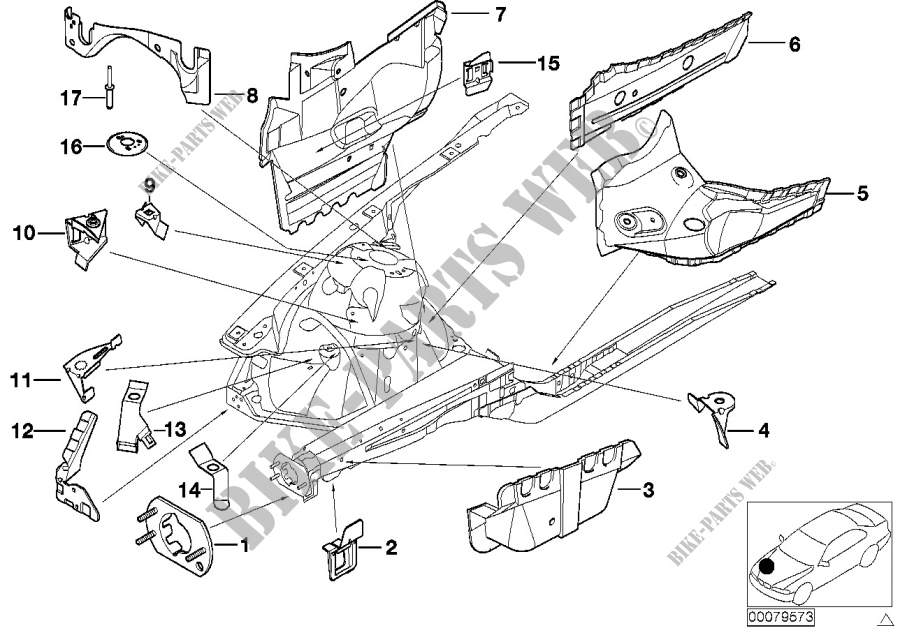 Front body bracket right for BMW 330Ci 1999