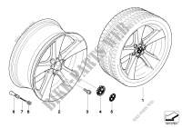 BMW light alloy wheel, spider spoke 128 for BMW X3 2.0d 2003