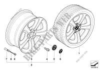 BMW light alloy wheel, spider spoke 137 for BMW 325Ci 2000