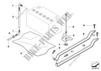 Battery holder and mounting parts for BMW 523i 2004