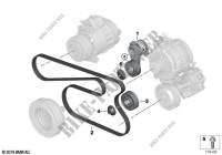 Belt drive alternator/AC/power steering for BMW 325i 2009