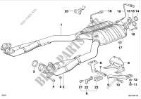 Catalytic converter/front silencer for BMW 730i 1991