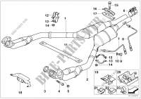 Catalytic converter/front silencer for BMW 735iL 1995