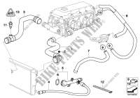 Cooling System Water Hoses for BMW 316i 1.9 2001