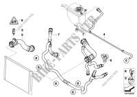 Cooling System Water Hoses for BMW 525xi 2004