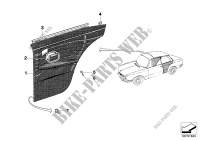 Door trim panels/lateral trim panels for BMW 1602 1974