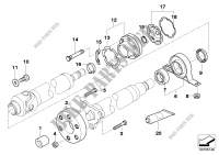 Drive shaft, single components, 4 wheel for BMW X3 3.0d 2004
