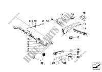 Engine hood/mounting parts for BMW 1600 1966